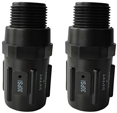 Régulateur de pression 2pcs 3/4 pouces 30 psi fil de filetage gadoue en plastique Remplacement remplacement Réducteur pour les régulateurs jardinage du système d'irrigation