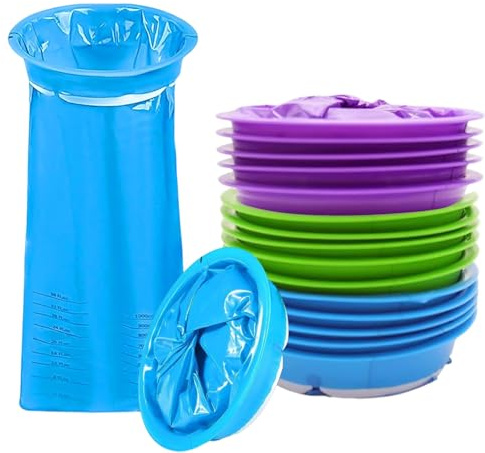Ceeyoll 20 Spuckbeutel mit Ringen, Einweg-Erbrechen, 1000 ml, geeignet bei Reisekrankheit, Seekrankheit, Kinder, Erwachsene, Schwangere, Erbrechen