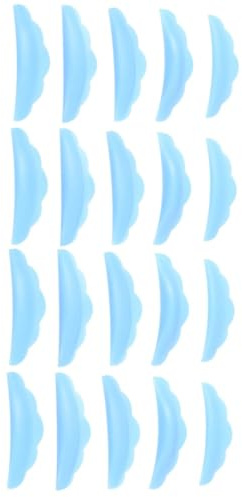 WRITWAA 10 Paare Silikon Wimpernverlängerungsgummis Wiederverwendbare Wimpernverlängerungshilfe Wimpernverpflanzungs Pads Wimpernkleber Hilfsmittel für Präzises Anbringen Wimpern Blau
