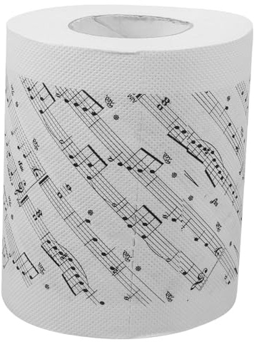 Gatuida Rouleau Papier Toilette en Vrac Motif Note de Musique, Papier Toilette Doux et Confortable, pour Décoration et Collection Unique