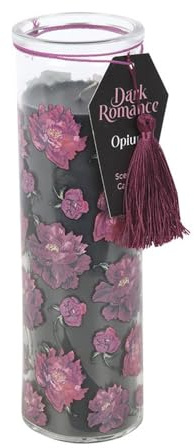 Dark Romance Opium Scented Tube Candle | Tall Gothic Design with 55-Hour Burn | Paraffin Wax, Rich Opium Fragrance | Long-Burning Candle for Dark Interiors