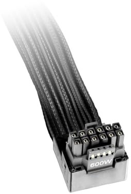 be quiet! 12V-2x6 / 12VHPWR 90° Reversed PCIe Kabel – 600W GPU-Kabel für ATX 3.0 & 3.1 Netzteile, abgewinkelter Stecker, schwarzes Sleeve