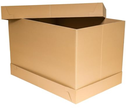 VEPATIM Palettencontainer Palettenkarton 3-teilig 1200x800x800mm (Außenmaß) 2-wellig braun stabil