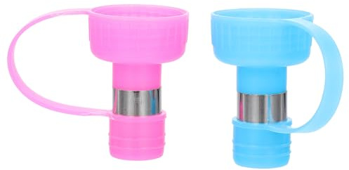 TOPBATHY Bouteille d'eau Portable Résistance à l'usure pour Chien et Lapin 2pcs Couvercle de Bouilloire en Plastique et Crochet pour Sorties