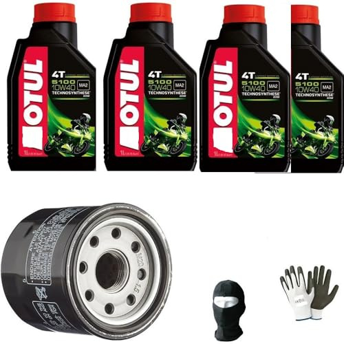TAGLIANDO-MANUTENZIONE COMPLETO MOTORE MOTO CAMBIO OLIO LUBRIFICANTE 5100 10W40 4T TECNOLOGIA NGEN Cor SEMISINTETICO + FILTRO MOTORE FAI DA TE COMPATIBILE CON 883 SPORTSTER CUSTOM XL 53C