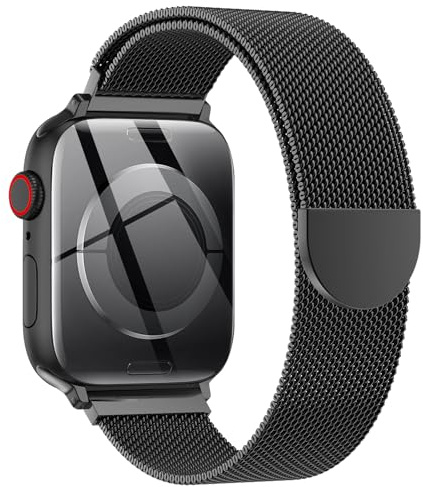 OULUOQI Ersatzarmband Kompatibel mit Apple Watch Armband 40mm 42mm 41mm 38mm 46mm 45mm 44mm Damen Herren, Einstellbar Edelstahl Metall Armbänder für iWatch Series 11 10 9 8 7 6 5 4 2 SE 3 Ultra 3