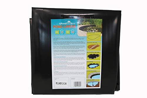 allpondsolutions Pond Liner - Flexible LDPE Koi Fish Ornamental Garden Pond Liners – UV Resistant Black - 25-year Guarantee - 4 x 3m