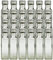 hocz 24 leere Glasflaschen Maraska 100 ml incl. Schraubverschluss Silber Saftflasche Likörflaschen Schnapsflaschen Ölflaschen Flaschen Wasserflasche aus Glas zum selbst befüllen
