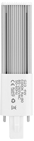 Tube LED, 4 W 2 broches 18 LED compact lampe d'éclairage à économie d'énergie tube ampoule 85–265 V