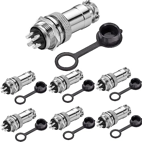 RUNCCI-YUN 6Pcs Connettore aviazione 4 pin Maschio Femmina Plug Metallo Connettore pannello Presa spina