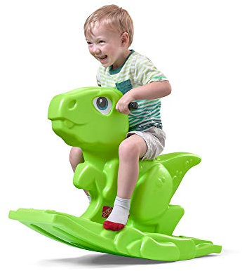 Step2 Dino Rocker Schaukelpferd | Schaukelspielzeug in Grün aus Kunststoff | Spielzeug aus Kunststoff für Kinder ab 2 Jahre