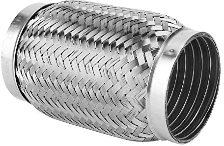 tubo flessibile scarico marmitta adatto per Tubo di scarico del motociclo dell'automobile, tubo flessibile flessibile universale dell'acciaio inossidabile 304 di 76mm x 150mm 304