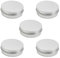 Othmro 5 runde Metalldosen, Aluminiumdosen mit Schraubdeckel, 68 x 25 mm (DxH), silberfarbene Blechdosen für Salbe, Gewürze, Lippenbalsam, Tee oder Süßigkeiten, 60 ml