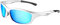 Balinco Polarisierte Sportbrille Sonnenbrille Fahrradbrille mit UV400 Schutz für Damen & Herren perfekt für Ski- und Snowboardfahrer für die Skipiste (Glossy Silver - Blue Mirror)