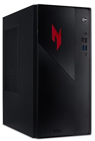 acer Nitro N20-101 Gaming Desktop PC - Intel Core 5-210H, 16GB, 512GB SSD, NVIDIA GeForce RTX 5050, No Monitor, Windows 11, Black
