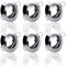 6x SET Einbaustrahler + GU10 für 230V eisen gebürstet Schwenkbar rund Einbau Spots Decken Strahler Leuchte Spots Deckenleuchte Lampe Einbauleuchte Einbaurahmen 104S-TP SN