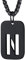 Bandmax Unisex Collar Militar con Letra N Nombre en Chapa Identificativa para Hombres Mujeres Acero Negro