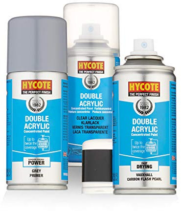 Hycote Vauxhall Carbon Flash Paint 150ml + Grey Primer & Lacquer Kit