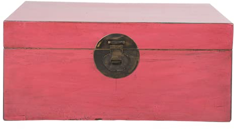 Fine Asianliving Antike Chinesische Truhe Rose Pink Glänzend B93xT60xH43 China Aufbewahrungstruhe Orientalische Möbel Holztruhe Dekotisch Deckel Couchtisch Tischtruhe Sitztruhe
