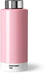 PANTONE Trinkflasche, doppelwandiger rostfreier Edelstahl mit Thermo-Funktion, auslaufsicher, 500 ml, Light Pink 182