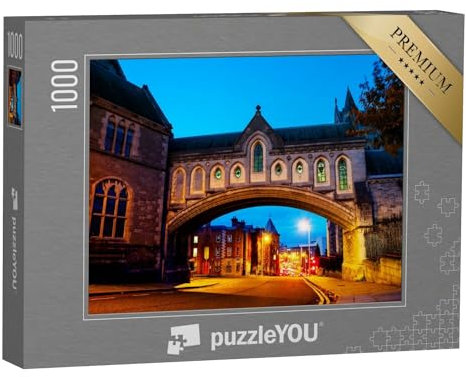 puzzleYOU: Puzzle 1000 Teile „Dublin, Irland: beleuchteter Bogen der Christ Church Cathedral bei Nacht“ – aus der Puzzle-Kollektion Irland