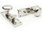 Jones & Grey New York Polished Nickel Chrome Round Knobs Bathroom Door Handles on Backplate