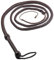 Indiana Jones Whip - Frustino da 1,2 m, 8 trecce in vera pelle bovina nera e marrone, manico forte e ben bilanciato per suoni screpolati con 5 cracker extra (marrone, 1,2 m - 8 trecce)