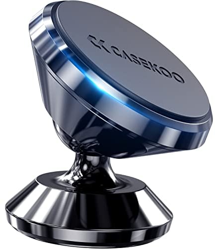 CASEKOO [2024 Neue] Mini Power Handyhalterung Auto Magnet [Nr.1 von Magnetkraft & Fällt Nie ab] 360° Verstellbar magnetische Handy Halterung fürs Auto, Universal KFZ Handyhalter für Alle Smartphones