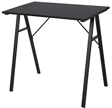Rebecca Mobili Escritorio para PC Juegos, Mesa de Ordenador, Negro, MDF Acero, para Gaming Estudio Oficina - Dimensiones AxANxF: 74 x 80 x 50 cm - Art. RE6707