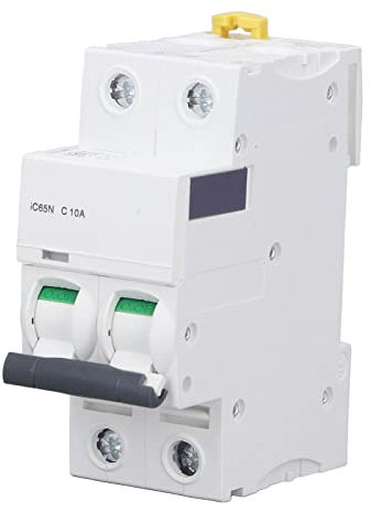 Leistungsschalter 2P Leitungsschutzschalter DIN-Schienenmontage Fehlerstrom-Trennschalter Überlastschutzschalter 400V 10A IC65N C10A für Beleuchtung Elektrisches System