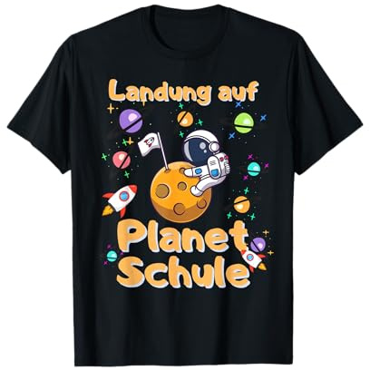 Weltraum Schultüte Deko Junge Outfit Schulkind T-Shirt