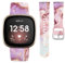Vozehui Armband Kompatibel mit Fitbit Versa 3/Versa 4/Sense 2/Sense Armband, Marmor Leopardenmuster Silikon Sport Ersatzband für Fitbit Versa 3/Versa 4/Sense 2/Sense, Damen Herren