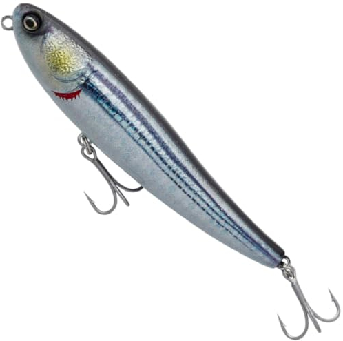 Savage Gear Gewöhnliche Meeräsche - Premium-Walking-Köder für Salzwasser- und Süßwasserangler, Ultra-Weitwurf Design, dezentes Rasseln, für Seebarsch, Hecht & mehr Black Mullet Loose Scales 11,2 cm