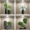 4er Set Wandtattoo 3D Effekt Vase - 3D Wandaufkleber Selbstklebend mit Blumen Grüne Pflanzen Baum Bonsai - Wandsticker Wandbild für Schlafzimmer Wohnzimmer Kinderzimmer Küche Büro 40x40cm