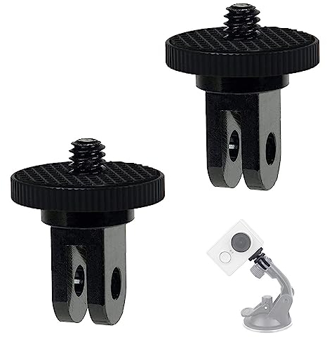 Pilikoll 2 Pezzi Adattatore in Alluminio da 1/4 inch Adattatore di Montaggio a Vite per Treppiede Treppiede Adattatore Supporto In Alluminio per SJCAM, SJ4000, XiaomiYi, GoPro