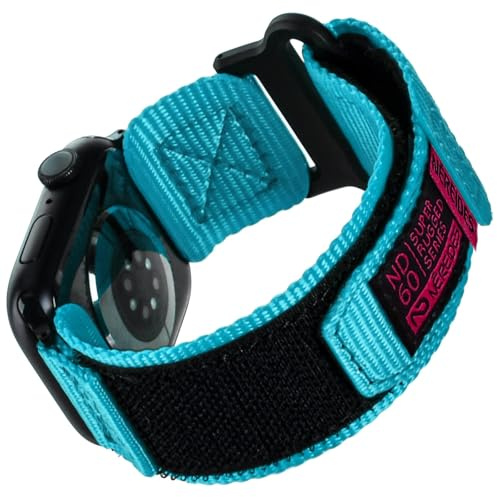 Nereides Ersatzarmband Kompatibel mit Apple Watch Armband 49mm, Nylon Sportarmband mit Klettverschluss Design für Apple Watch Ultra 3 2 1