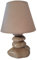 Lampe de Table / Chevet Galets et abat jour Taupe