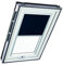 Original Roto Verdunkelungsrollo ZRV Nahezu vollständige Verdunkelung Führungsschiene Silber Für Roto Dachfenster Baureihe Designo R6/R8 i8 und Classic 64/84 mit Größe 074/098 | 07/09 Farbe Nachtblau