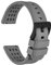 WOCCI 20mm Rallye Uhrenarmband, FKM Gummi Armband, Schnellverschluss, Schwarze Matte Schnalle (Grau)