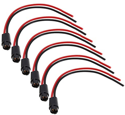 Create idea 6pcs Support de Douille d'ampoule LED Filaire T5 Ampoule Douille Lampe Extension Titulaire Accessoires pour Voitures Vélos Camions Remorques DC 12V 11cm