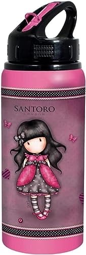 Borraccia per bambini, compatibile con Gorjuss Santoro, bottiglia in alluminio, beccuccio ripiegabile, 710 ml