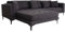 Mendler Sofa-Garnitur HWC-M27, Couch Ecksofa L-Form, Liegefläche Links/rechts, Massiv-Holz 293cm - Stoff/Textil dunkelgrau