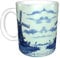 RFSHOP Vintage Antique Delft Blue Tile Windmill Coffee Mug Funny Ceramic Cup Travel Tea Cups with Handle for Home Office 11 Oz