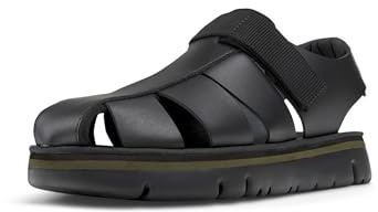 Camper, Oruga Sandal, Men Sandal, Black, 45, (EU)