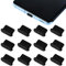 TIESOME Type C Port Dust Plugs, 12Pcs USB C Silicone Dust Covers Dust Cover Caps Phone Type-C Anti Dust Charging Port Plug Dust Protectors Compatible with Laptop Smartphones(B)