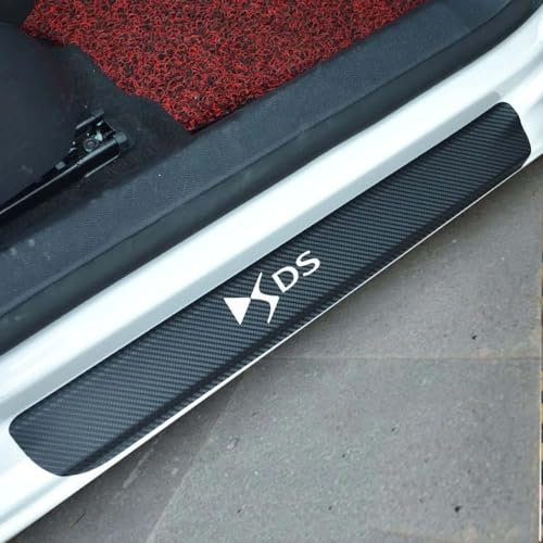 MNBHJGR 4 Stück Auto Einstiegsleisten Schutz, für Citroen DS DS4 DS4S DS5 DS6 DS7 DS5LS DS3 Kohlefaser Auto Türeinstiegsschutz Aufkleber, Einstiegsleisten Kratzschutz