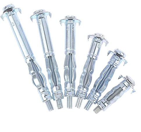 Bolzen ,Ankerbolzen ,Dehnschraubenbolzen ， 10 Stück M4 Hohlwand-Metalldübel-Set, Gipskarton-Trockenbau-Hohlraumdübel for Decken-Erweiterungsschrauben (Spezifikation: 4 x 46) (Größe: 4 x 38) ( Color :