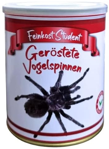 Frittierte Vogelspinnen aus der Dose, Scherzarktikel, Lustige Geschenkidee, Party-Brüller, Spaßgeschenk,Halloween, Geburtstagsgeschenk ROT