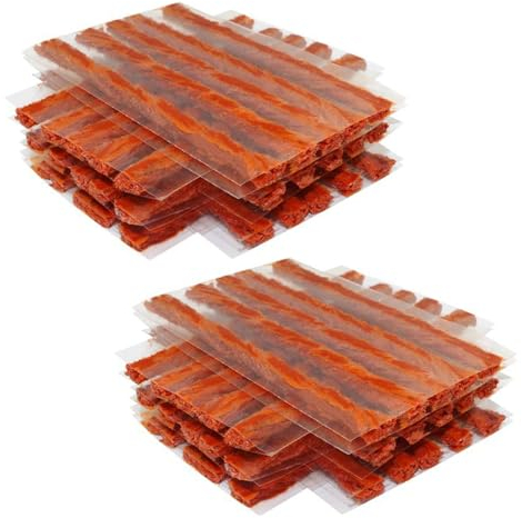 QUNNIE 60 Stück Reifenreparatur Streifen,Reifen Reparatur Gummi Stecker,Reifenreparatur Schlauchloser, Notfall Puncture Repair Tire Streifen für Auto,Motorrad, Fahrrad, Schubkarre