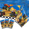 CC HOME 3PCs Monster Truck Tischdecken Party Tischdecke, Kunststoff Tischdecken Party Dekoration Einweg Tischdecke für Partys, Geburtstag Tischdecke Rechteckige Tischdecke